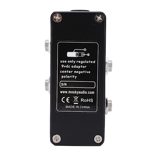Gitarr Loop-effektpedal Metall Svart Mini Pedal True Bypass Kanalval för Elektrisk Bas