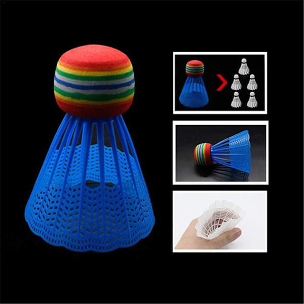 10-pack badmintonfjädrar, nylon badminton stabil, hållbara fjädrar, för inomhus- och utomhusträning badmintonbollar av
