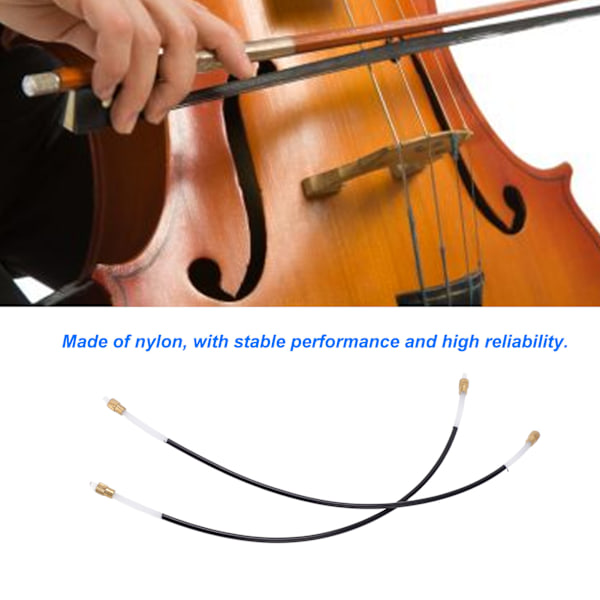 2 stk. Cello Halerope Haletråd Nylon Instrument Tilbehør Erstatningssett Svart