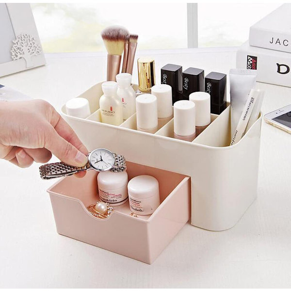 Skrivebords kosmetik opbevaringsboks husholdning multi-space multifunktion