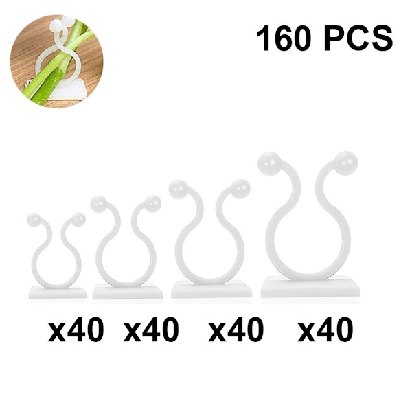 160 st plantklättring väggfäste klämmor, växtklämmor