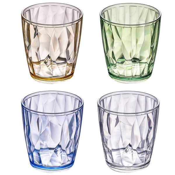 4 stk akryl vannglass munnskyllevannkopp juice tekopp vannglass