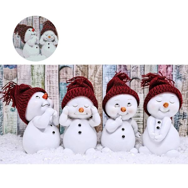 Jule Snømann DIY Diamant Maleri Kits, 5D Diamant Maling