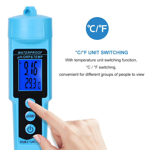 7-i-1 Digital PH-mätare för Omfattande Vattenanalys, Hydroponik & Akvariumövervakning med Portabel LCD-display för Exakt pH, ORP,