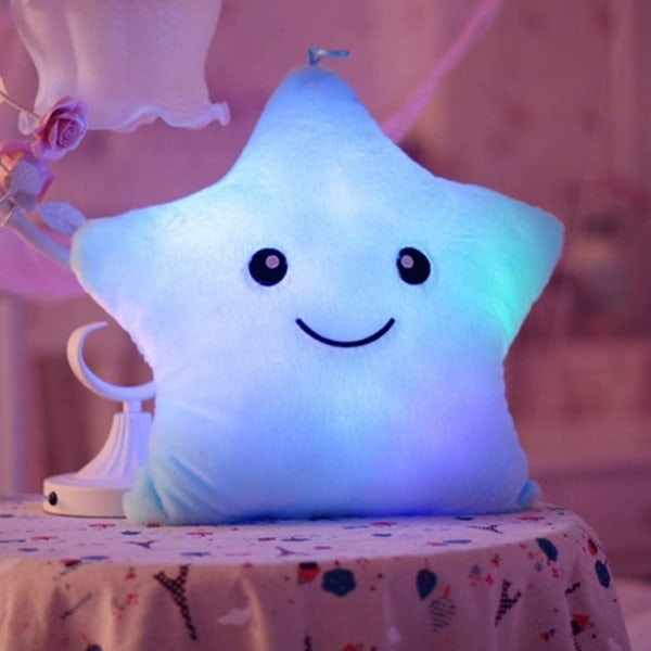 Camping Travel Soft Pillow ， LED-lysende femspiss stjerne
