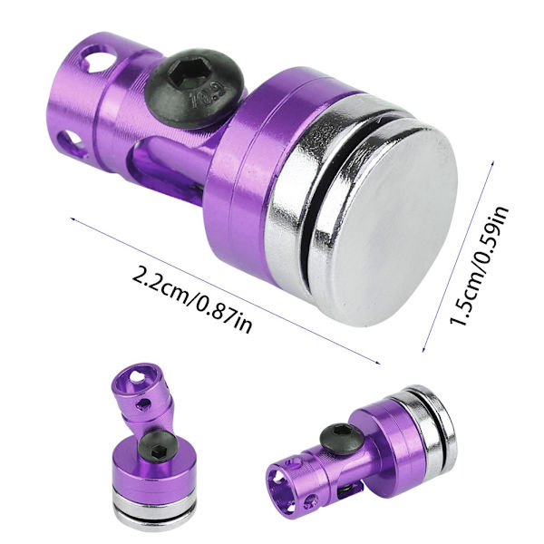 4 stk. Aluminium Magnetisk Stealth Usynlig Karosseri Stolpefeste for SCX10 4WD 1:10 RC Bil Lilla