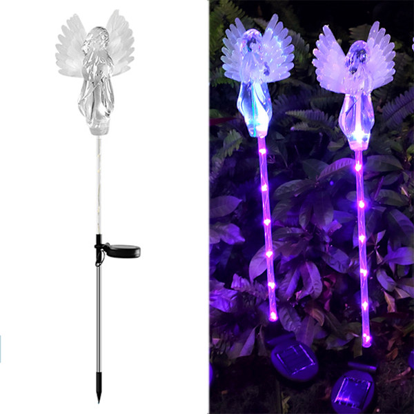 2 Pak Solcelle Engel Dekorative Lys LED Udendørs Lys, Have