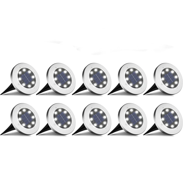 Udendørs solcellelys, 8 LED-projektør sollampe vandtæt have