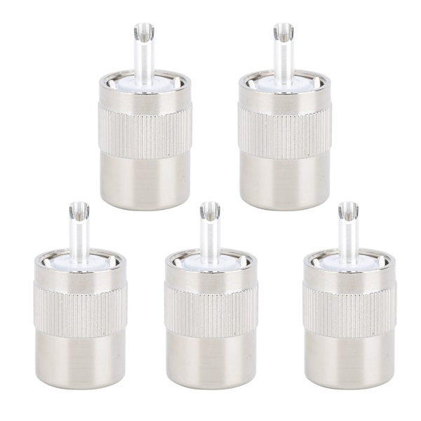 5 stk. UHF PL-259 han stik til 50 Ohm RG8 / RG214 / RG213 9913 / LMR400 koaksialkabel