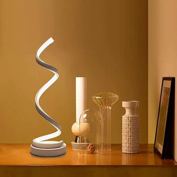 Varmt hvit spiral LED-sengelampe lysstyrke øyebeskyttelse, LE