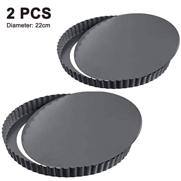 Släpplätt bakform med löstagbar botten, Non-stick Heavy Duty Tart Pan