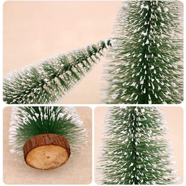 5 st Mini ceder julgran, flaska borste träd liten konstgjord