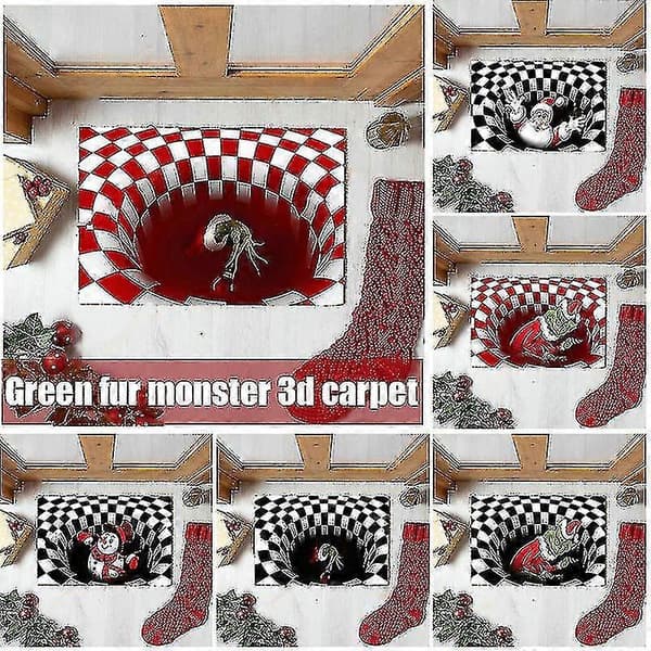 Jul 3D Illusion Dörrmatta Halkfri Golvmatta Sängmattor För Sovrum Vardagsrum Barn PXCL