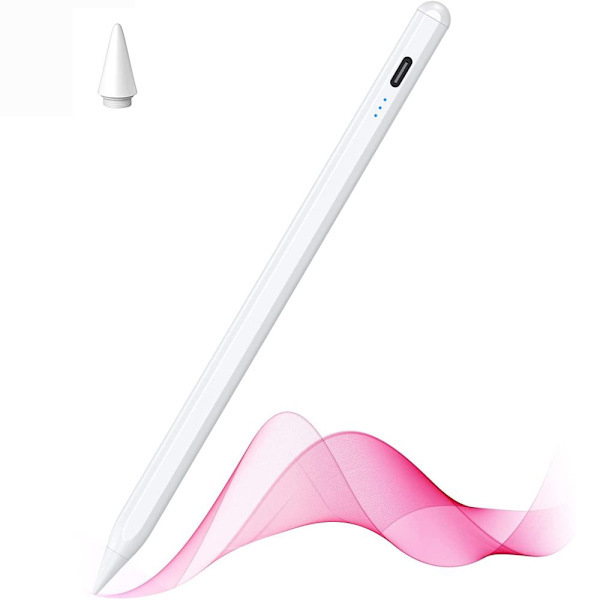 KINGONE Stylus Pen för iPad, Magnetisk Hållare iPad Pen Tilt Funktion Handflatan Rejection iPad Pen Kompatibel med iPad Pro 11/12.9, iPad 9/8/7/6, iPad Air