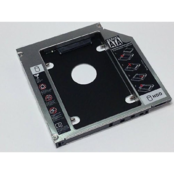 HDD Caddy-fack för 12,7 mm universell CD/DVD-ROM optisk fack (för SSD och HDD)