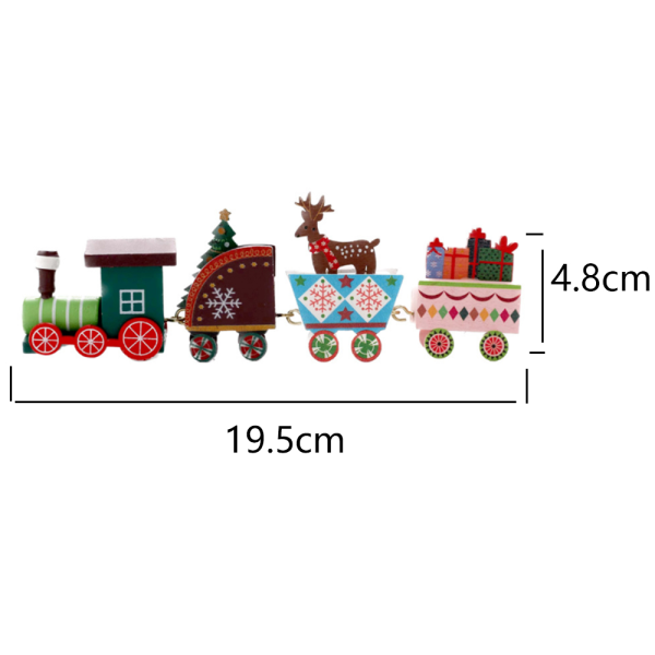 Trä jultåg Xmas dekoration tåg för barn Festiv