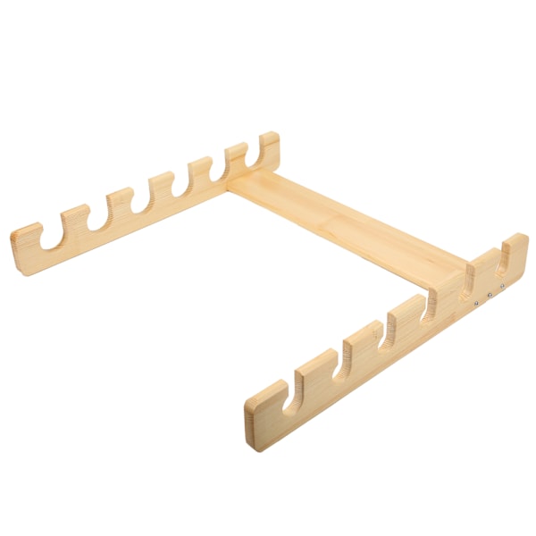 Fiskespöförvaringsställ, väggmonterat, 6 positioner, bambu, visningsställ