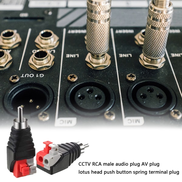 6 kpl kaiutinjohtokaapeli Audio-uros JR-R59-1A-liittimeen