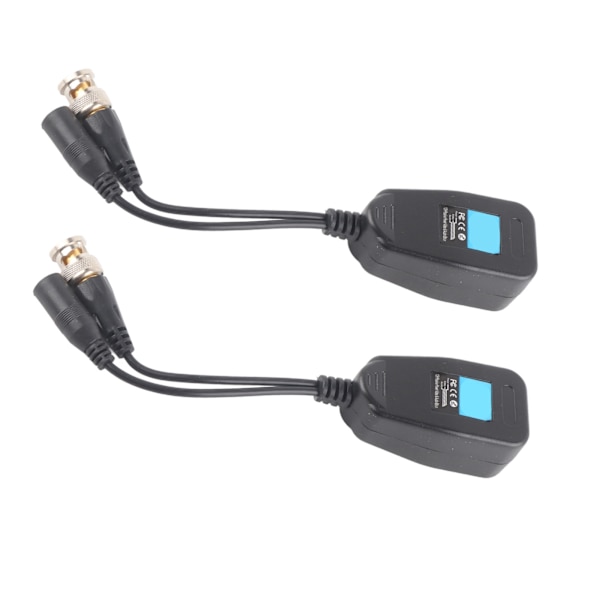 1 pari passiivista CCTV-koaksiaalikaapelia BNC-videotehon balun lähetin-vastaanotin RJ45-liittimeen