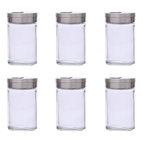 Glass Salt og Peber Shakere | 6-Styks Pakke | Bedst til Hjemmet