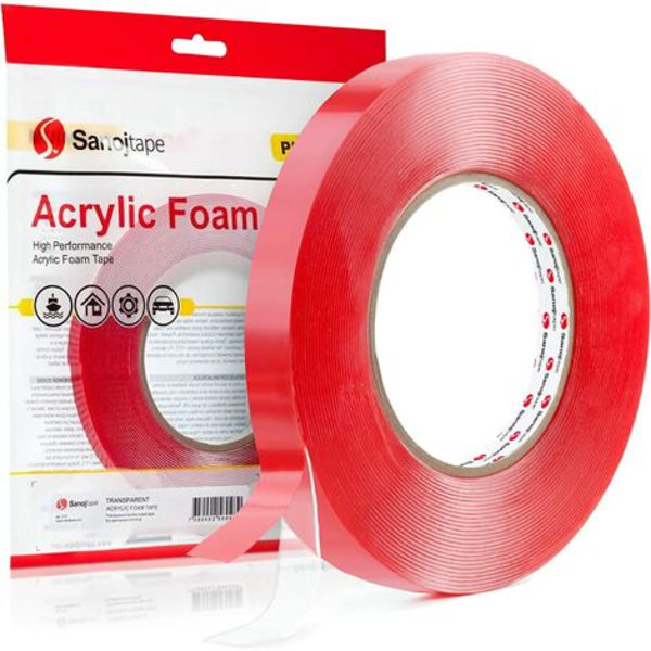 Ekstra sterk tosidig tape 10mm x 10m gjennomsiktig tosidig