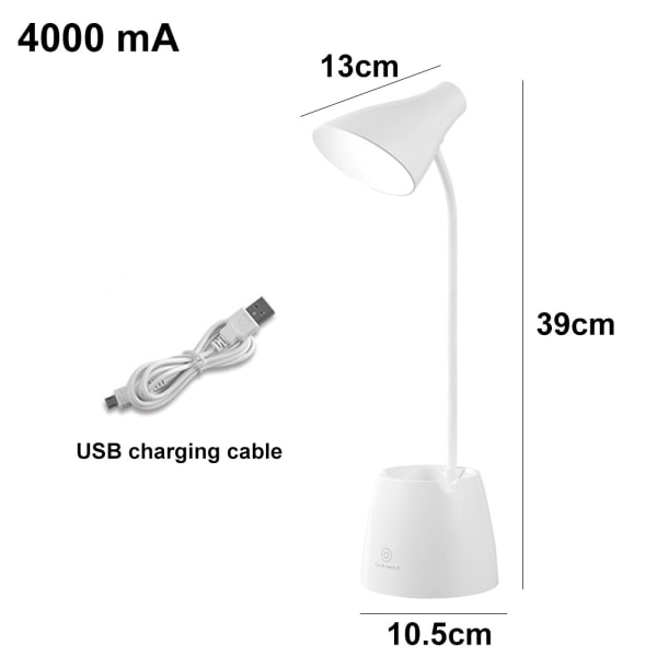 Skrivebordslampe LED, skrivebordslamper med 3 lysmoduser og trinnløs dimming