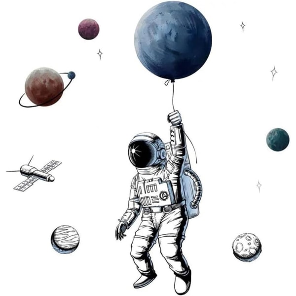 WandSticker4U®- XL Wandtattoo ASTRONAUT FLIEGT I Wandbilder: