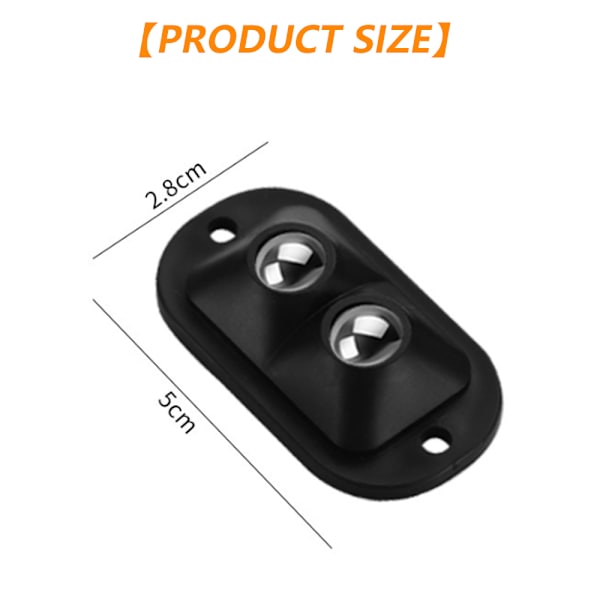 Selvklebende Mini Caster Wheels, Sticky Pulley for Trash Can, Storage Box, Small Furniture (8pcs)