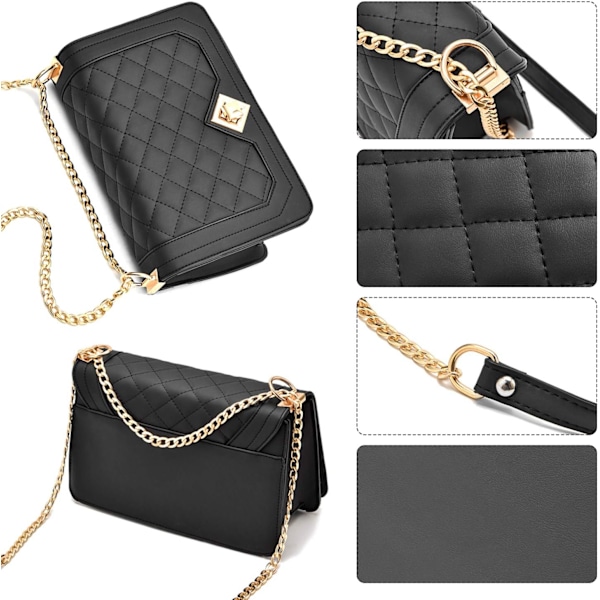 Kvinder Crossbody tasker lille Tote læder skuldertasker Kvinder Punge Aften tasker Quiltet taske med kæde rem