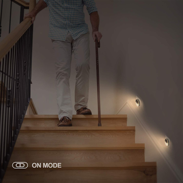 Plug-in LED-rörelsesensor nattlampa, varmvit LED-nattlampa
