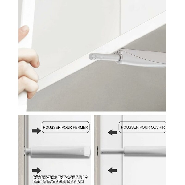 Tryck för att öppna magnet skåpdörr 4 stycken magnetisk trycköppningslås tryck skåp magnetisk stängning för skåp tryck för att öppna system lådsdämpare