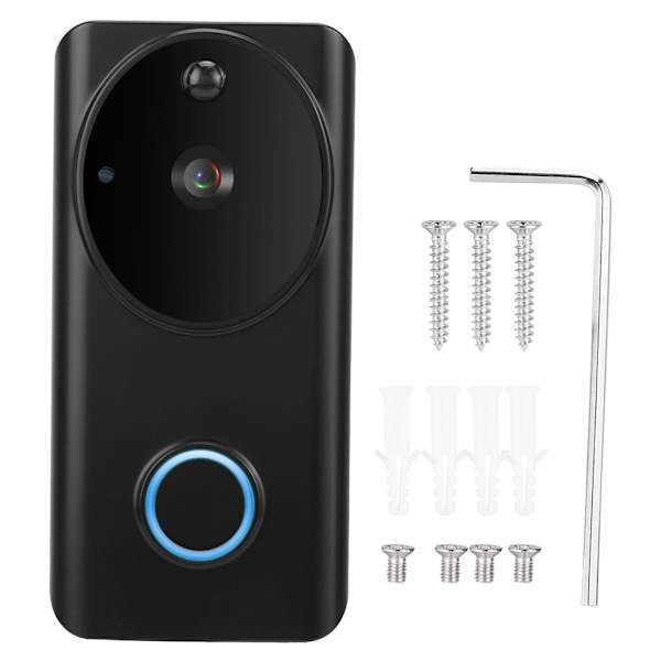 Trådlös 720P HD Smart Säkerhets WiFi Video Intercom IR PIR Nattseende Dörrklocka för Tuya