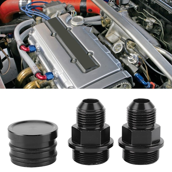 Bagagerumsventilationsfittings Prop M28 til 10AN Adapter Tilbehør Passer til Honda B16 B18C Sort