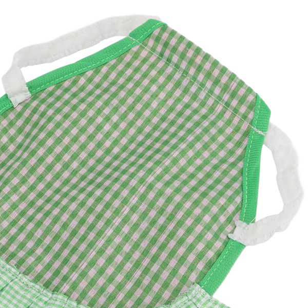 Hønseforkle med dobbel forkle, gjenbrukbar høneforkle, fjærkrebeskytter med elastiske stropper for små, mellomstore og store høner, grønt rutenett