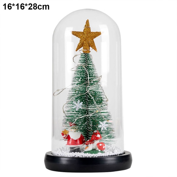 Juletræ i glaskuppel Lille juletræsbelysning