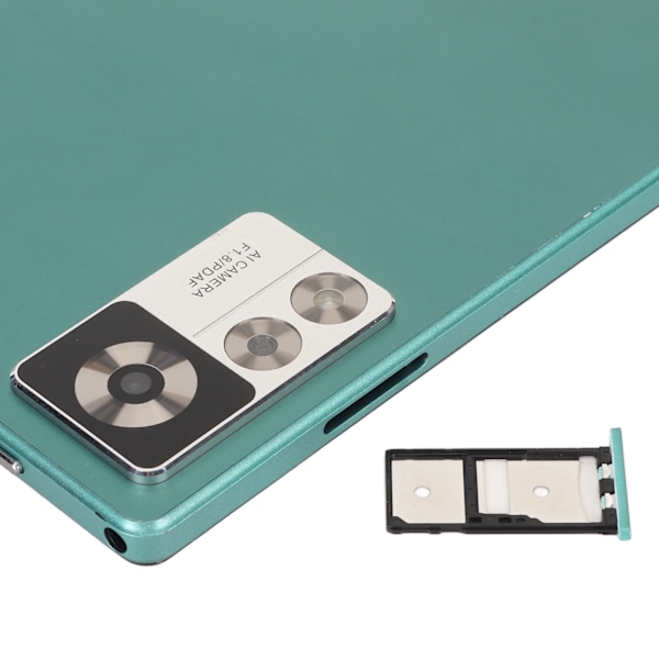 10,1 tums surfplatta grön Octa Core CPU 8 GB RAM 256 GB ROM 7000 mAh spelsurfplatta med dubbla kameror 2 platser 100–240 V EU-kontakt