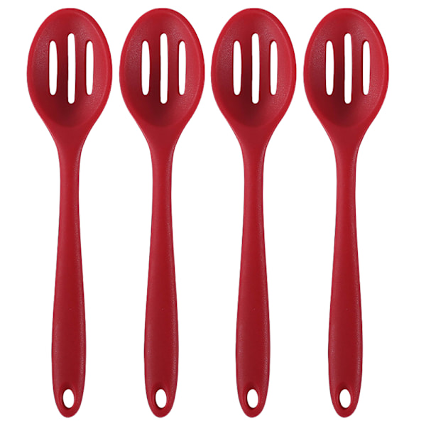 4 st Silikon Slev med Spår Silikon Non-Stick Blandningssked