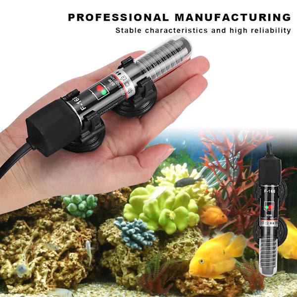 50W Akvarievarmerstang Mini Fisktanke Konstant Temperatur 26℃ EU Stik 220V‑240V