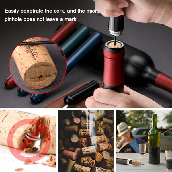Pen typ lufttryck korkskruv vin rödvin nål penn typ