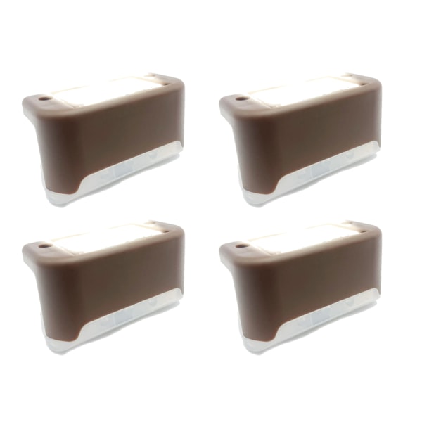 4-pack solcellslampor för trappsteg - för däck, bryggor, trappsteg, verandor, gångar