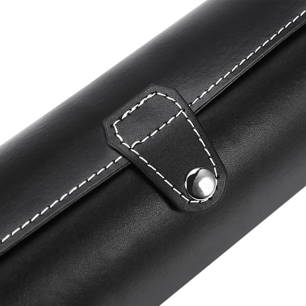 3 Galler Cylinder Klockrullhållare Armbandsur Displayfodral Smycken Presentförvaringslåda (Svart)