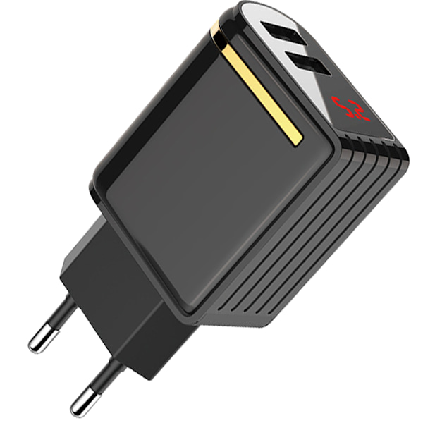 Dual Port Digital Display Lader Kreativ Universell USB Lading