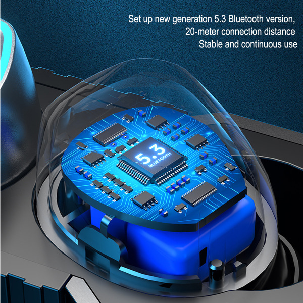TWS Bluetooth 5.3 hörlurar Hand-free hörlurar Vattentät Sport