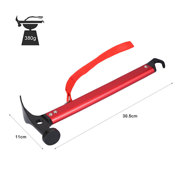 3 färger bärbar aluminiumlegering handtag utomhus camping hammare tältpinne insatsdragare