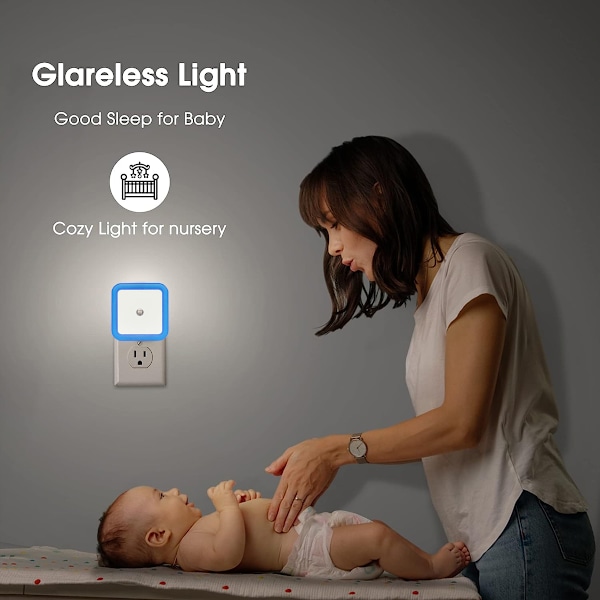 LED-nattelys med smart sensor, skumrings- til daggryssensor,