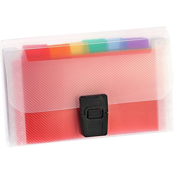 4-pack Mini Dokumentmapp A6 7,1 x 4,45 x 1,1 tum Regnbåge Expan