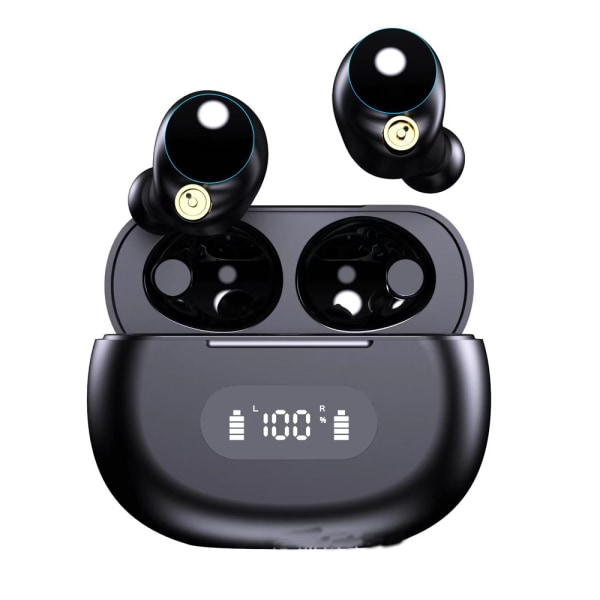 Trådløse øretelefoner Bluetooth-hovedtelefoner med opladningsetui og LED