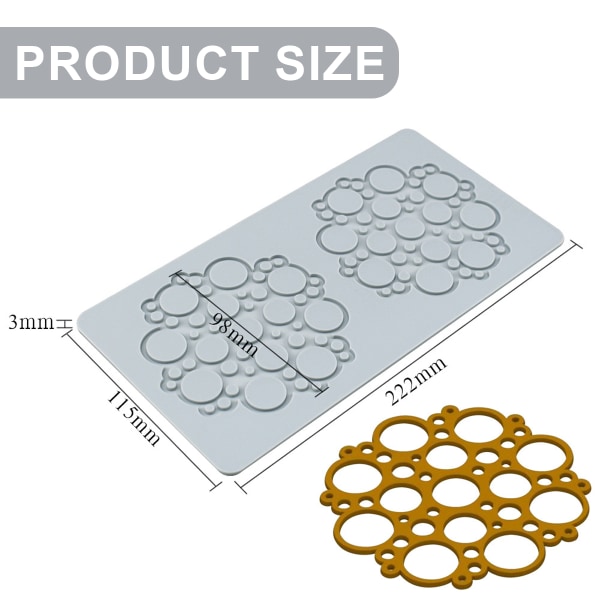 Hul hulblad godteri form, sjokolade godteri 3D hul blad silikonform, sukker håndverkkake dekorasjon