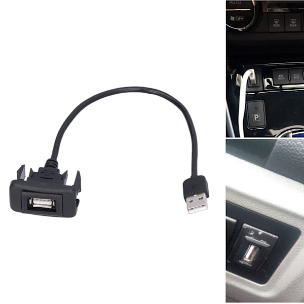 Auton USB-portin uloste, joustava jatkojohto latausadapteri kojelaudan tasainen asennus