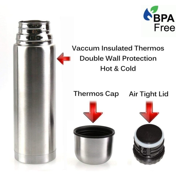 Bedste kaffetermos i rustfrit stål, BPA-fri, ny tredobbelt væg